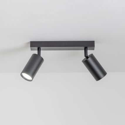 Brilagi - LED RGBW ρυθμιζόμενο σποτ SELE 2xGU10/6W/230V 3000K μαύρο + τηλεχειριστήριο