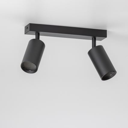 Brilagi - LED RGBW ρυθμιζόμενο σποτ SELE 2xGU10/6W/230V 3000K μαύρο + τηλεχειριστήριο