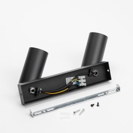 Brilagi - LED RGBW ρυθμιζόμενο σποτ SELE 2xGU10/6W/230V 3000K μαύρο + τηλεχειριστήριο