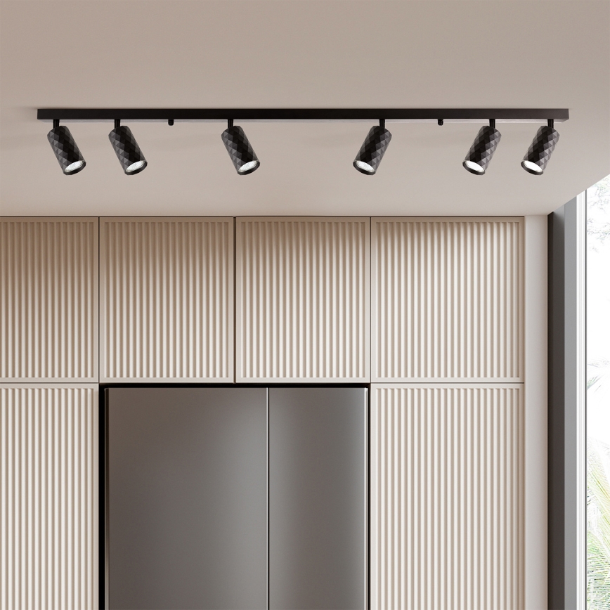 Brilagi - LED RGBW ρυθμιζόμενο σποτ SELE DIAMANT 6xGU10/6,5W/230V 2700-6500K Wi-Fi μαύρο