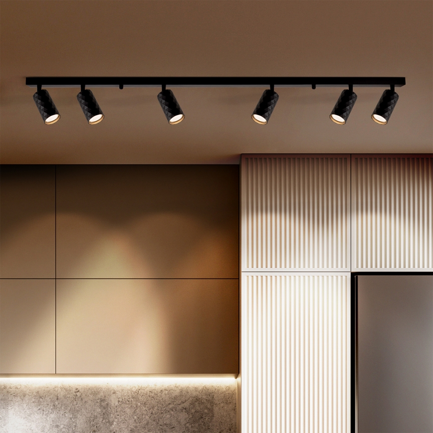 Brilagi - LED RGBW ρυθμιζόμενο σποτ SELE DIAMANT 6xGU10/6,5W/230V 2700-6500K Wi-Fi μαύρο