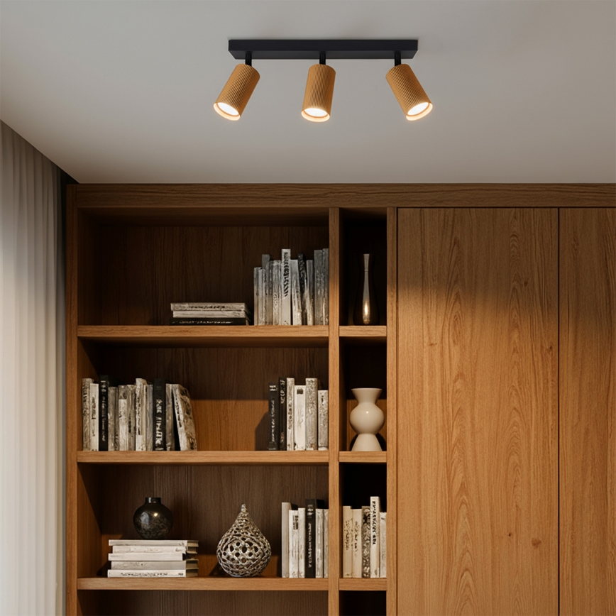 Brilagi - LED RGBW Ρυθμιζόμενο σποτ φωτιστικό SELE MODERN 3xGU10/4,8W/230V 3000K χρυσό + τηλεχειριστήριο
