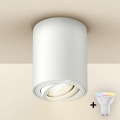 Brilagi - LED RGBW Ρυθμιζόμενο σποτ φωτιστικό MIA 1xGU10/4,8W/230V 3000K 100x80 mm λευκό + τηλεχειριστήριο