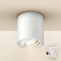 Brilagi - LED RGBW ρυθμιζόμενο σποτ φωτιστικό MIA 1xGU10/4,8W/230V 3000K 84x80 mm λευκό + τηλεχειριστήριο