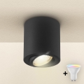 Brilagi - LED RGBW Ρυθμιζόμενο σποτ φωτιστικό MIA 1xGU10/4,8W/230V 3000K 84x80 mm μαύρο + τηλεχειριστήριο