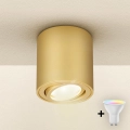 Brilagi - LED RGBW Ρυθμιζόμενο σποτ φωτιστικό MIA 1xGU10/4,8W/230V 3000K 84x80 mm χρυσό + τηλεχειριστήριο