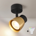 BRILAGI - LED RGBW ρυθμιζόμενο σποτ φωτιστικό NUGGET 1xGU10/4,8W/230V μαύρο/χρυσό