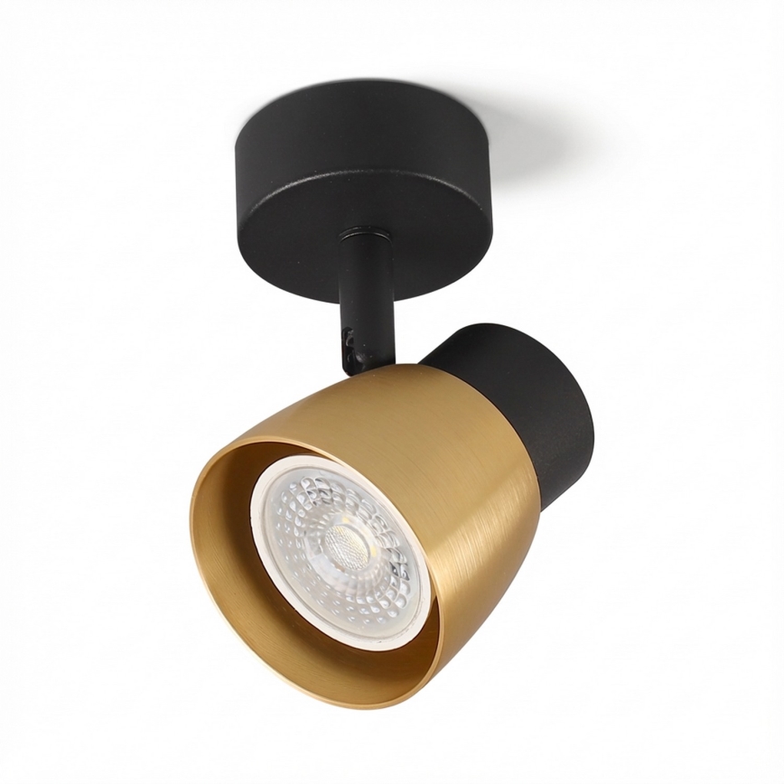 Brilagi - LED RGBW ρυθμιζόμενο σποτ φωτιστικό NUGGET 1xGU10/4,8W/230V μαύρο/χρυσό