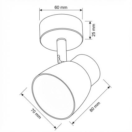Brilagi - LED RGBW ρυθμιζόμενο σποτ φωτιστικό NUGGET 1xGU10/4,8W/230V μαύρο/χρυσό