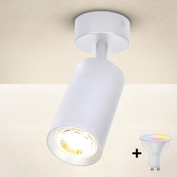 Brilagi - LED RGBW ρυθμιζόμενο σποτ φωτιστικό SELE 1xGU10/4,8W/230V 3000K λευκό + τηλεχειριστήριο