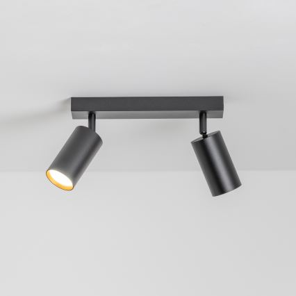 Brilagi - LED RGBW Ρυθμιζόμενο σποτ φωτιστικό SELE 2xGU10/4,8W/230V 3000K μαύρο/χρυσό + τηλεχειριστήριο
