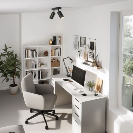 Brilagi - LED RGBW Ρυθμιζόμενο σποτ φωτιστικό SELE 2xGU10/6W/230V 3000K μαύρο/χρυσό + τηλεχειριστήριο