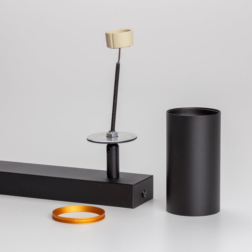 Brilagi - LED RGBW Ρυθμιζόμενο σποτ φωτιστικό SELE 2xGU10/6W/230V 3000K μαύρο/χρυσό + τηλεχειριστήριο