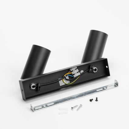 Brilagi - LED RGBW Ρυθμιζόμενο σποτ φωτιστικό SELE 2xGU10/6W/230V 3000K μαύρο/χρυσό + τηλεχειριστήριο