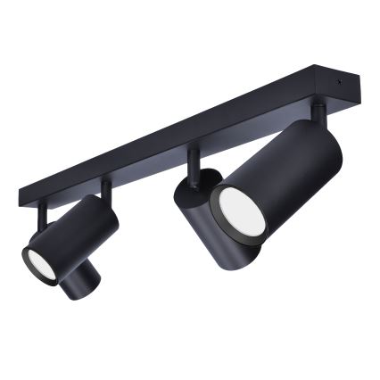 Brilagi - LED RGBW ρυθμιζόμενο σποτ φωτιστικό SELE 4xGU10/4,8W/230V 3000K μαύρο + τηλεχειριστήριο