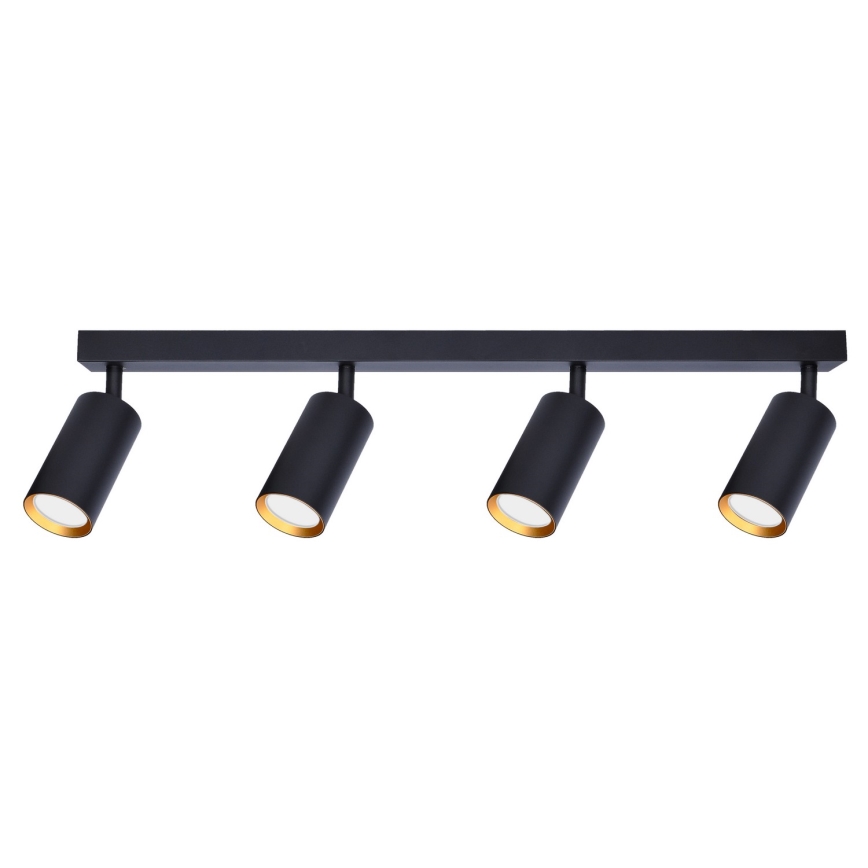 Brilagi - Ρυθμιζόμενο LED RGBW σποτ SELE 4xGU10/4,8W/230V 3000K μαύρο/χρυσό + τηλεχειριστήριο