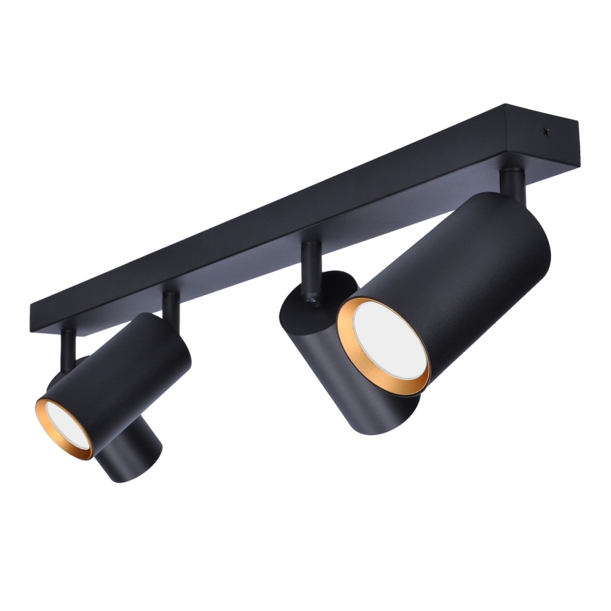Brilagi - Ρυθμιζόμενο LED RGBW σποτ SELE 4xGU10/4,8W/230V 3000K μαύρο/χρυσό + τηλεχειριστήριο