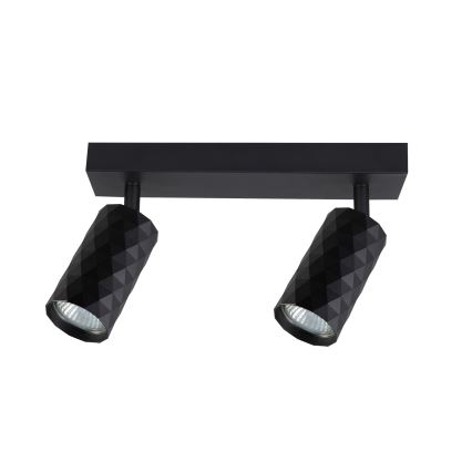 Brilagi - Ρυθμιζόμενο σποτ LED RGBW SELE DIAMANT 2xGU10/4,8W/230V 3000K μαύρο + τηλεχειριστήριο