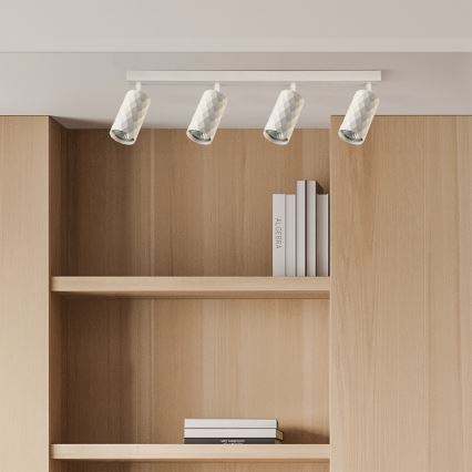 Brilagi - LED RGBW Ρυθμιζόμενο σημειακό φωτιστικό SELE DIAMANT 4xGU10/4,8W/230V 3000K λευκό + τηλεχειριστήριο
