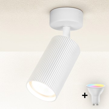 Brilagi - LED RGBW Ρυθμιζόμενο σποτ φωτιστικό SELE MODERN 1xGU10/4,8W/230V 3000K λευκό + τηλεχειριστήριο