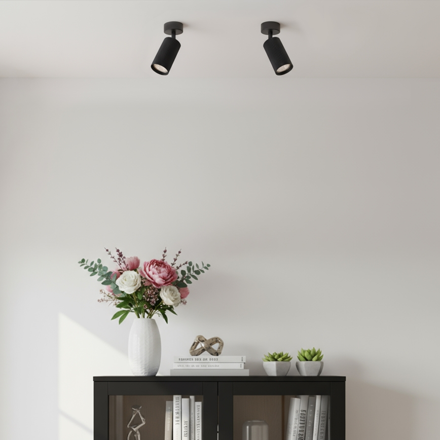 Brilagi - Ρυθμιζόμενο LED RGBW φωτιστικό σποτ SELE MODERN 1xGU10/4,8W/230V 3000K μαύρο + τηλεχειριστήριο