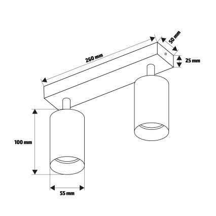 Brilagi - LED RGBW Ρυθμιζόμενο σποτ SELE MODERN 2xGU10/6,5W/230V 2700-6500K Wi-Fi λευκό