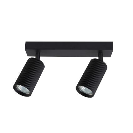 Brilagi - LED RGBW ρυθμιζόμενο σποτ φωτιστικό SELE MODERN 2xGU10/6W/230V 3000K μαύρο + τηλεχειριστήριο