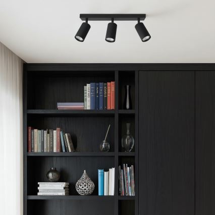 Brilagi - Ρυθμιζόμενο LED σποτ RGBW SELE MODERN 3xGU10/4,8W/230V 3000K μαύρο + τηλεχειριστήριο