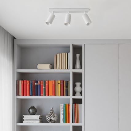 Brilagi - LED RGBW ρυθμιζόμενο σποτ φωτιστικό SELE MODERN 3xGU10/6W/230V 3000K λευκό + τηλεχειριστήριο