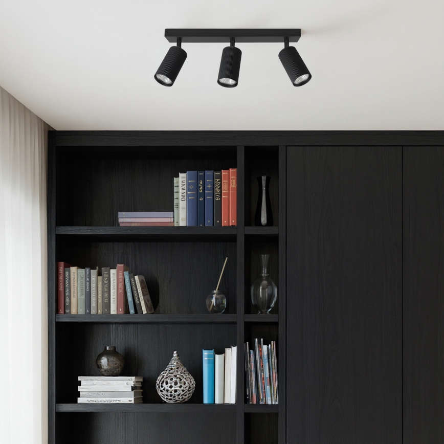 Brilagi - LED RGBW ρυθμιζόμενο φωτιστικό σποτ SELE MODERN 3xGU10/6W/230V 3000K Wi-Fi μαύρο