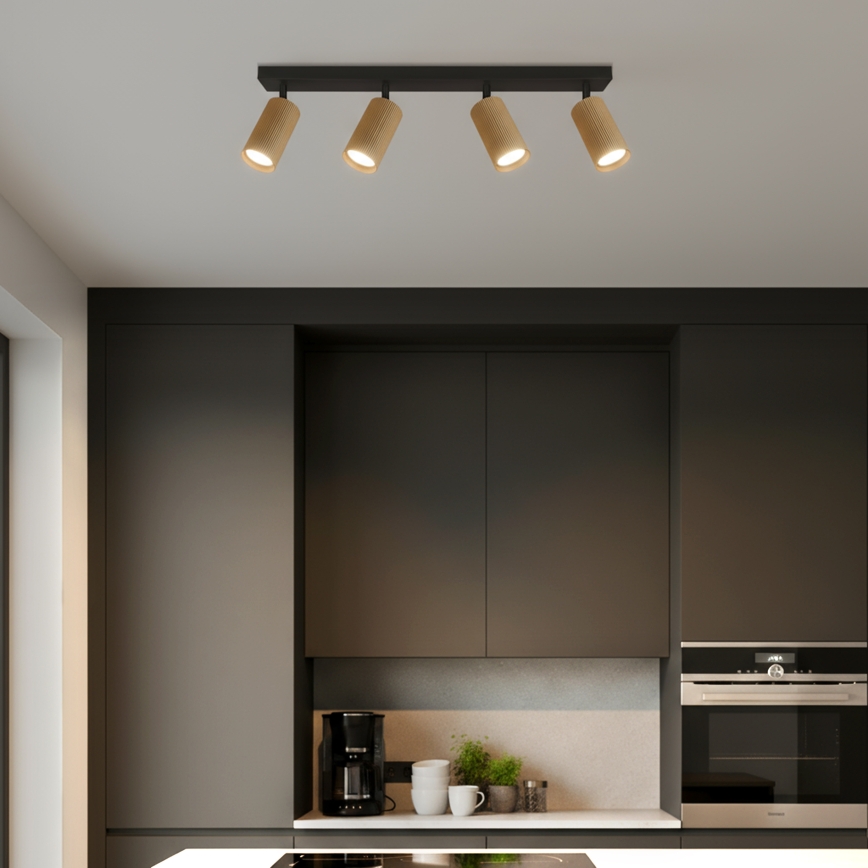 Brilagi - LED RGBW ρυθμιζόμενο σποτ φωτιστικό SELE MODERN 4xGU10/4,8W/230V 3000K χρυσό + τηλεχειριστήριο