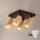Brilagi - LED RGBW ρυθμιζόμενο σποτ φωτιστικό SELE SQUARE 4xGU10/6,5W/230V 2700-6500K μαύρο/φινίρισμα δρυός
