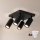 Brilagi - LED RGBW ρυθμιζόμενο σποτ φωτιστικό SELE SQUARE 4xGU10/6,5W/230V 2700-6500K μαύρο