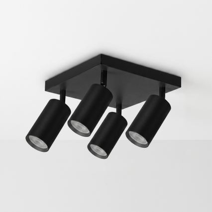 Brilagi - LED RGBW ρυθμιζόμενο σποτ φωτιστικό SELE SQUARE 4xGU10/6,5W/230V 2700-6500K μαύρο
