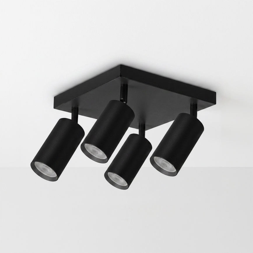 Brilagi - LED RGBW ρυθμιζόμενο σποτ φωτιστικό SELE SQUARE 4xGU10/6,5W/230V 2700-6500K μαύρο