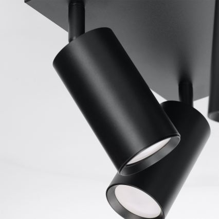 Brilagi - LED RGBW ρυθμιζόμενο σποτ φωτιστικό SELE SQUARE 4xGU10/6,5W/230V 2700-6500K μαύρο