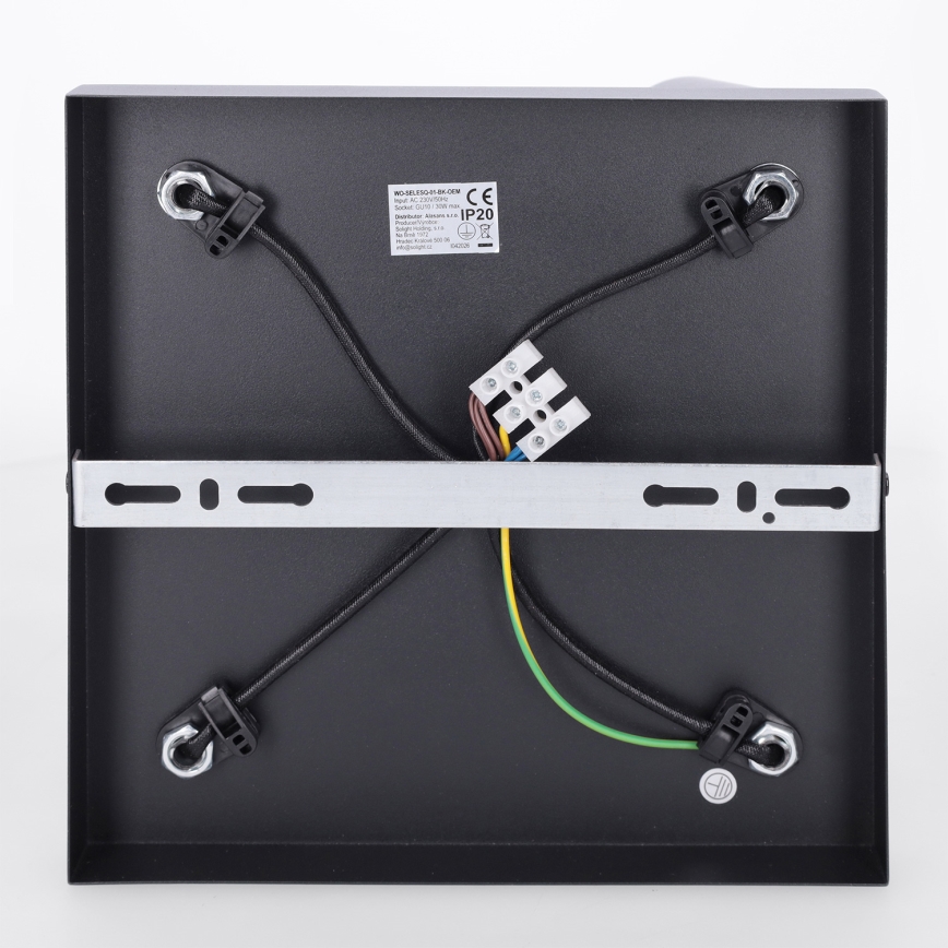 Brilagi - LED RGBW ρυθμιζόμενο σποτ φωτιστικό SELE SQUARE 4xGU10/6,5W/230V 2700-6500K μαύρο