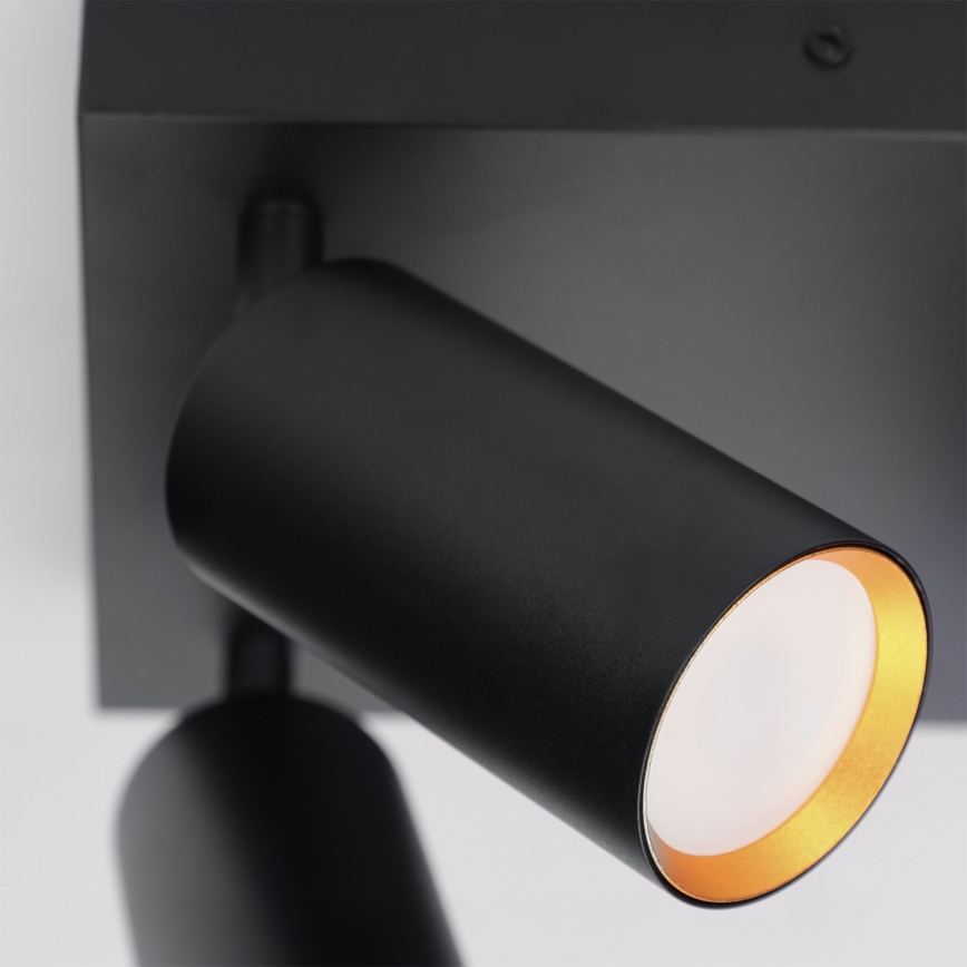 Brilagi - Ρυθμιζόμενο LED RGBW σποτ φωτιστικό SELE SQUARE 4xGU10/6,5W/230V 2700-6500K μαύρο/χρυσό