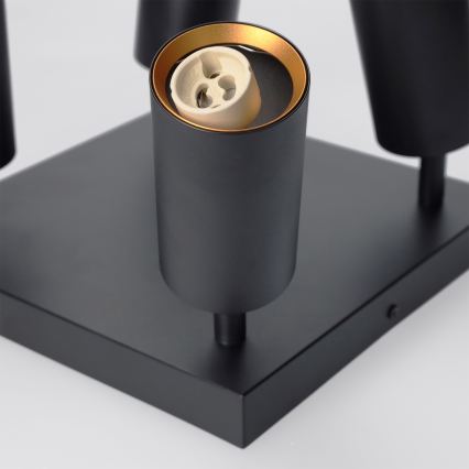 Brilagi - Ρυθμιζόμενο LED RGBW σποτ φωτιστικό SELE SQUARE 4xGU10/6,5W/230V 2700-6500K μαύρο/χρυσό