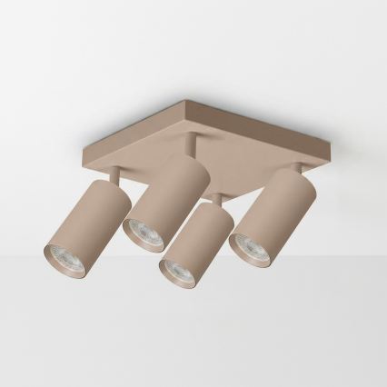 Brilagi - LED RGBW ρυθμιζόμενο φωτιστικό σποτ SELE SQUARE 4xGU10/6,5W/230V 2700-6500K μπεζ