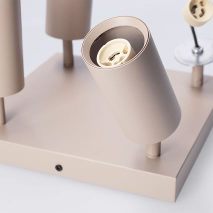 Brilagi - LED RGBW ρυθμιζόμενο φωτιστικό σποτ SELE SQUARE 4xGU10/6,5W/230V 2700-6500K μπεζ