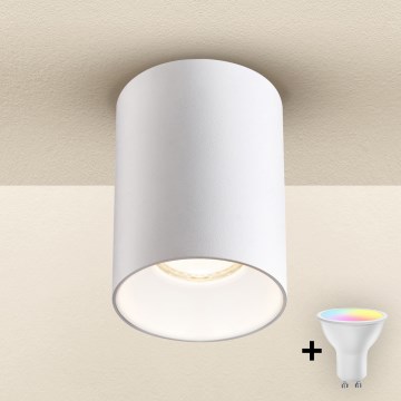 Brilagi - LED RGBW Ρυθμιζόμενο σποτ φωτιστικό TRINE 1xGU10/4,8W/230V 3000K λευκό + τηλεχειριστήριο