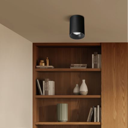 Brilagi - LED RGBW Ρυθμιζόμενο σποτ φωτιστικό TRINE 1xGU10/4,8W/230V 3000K μαύρο + τηλεχειριστήριο