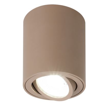 Brilagi - LED RGBW ρυθμιζόμενο σποτ φωτιστικό MIA 1xGU10/4,8W/230V 3000K 100x80 mm μπεζ + τηλεχειριστήριο