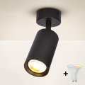 Brilagi - LED RGBW ρυθμιζόμενο σποτ SELE 1xGU10/4,8W/230V 3000K μαύρο + τηλεχειριστήριο