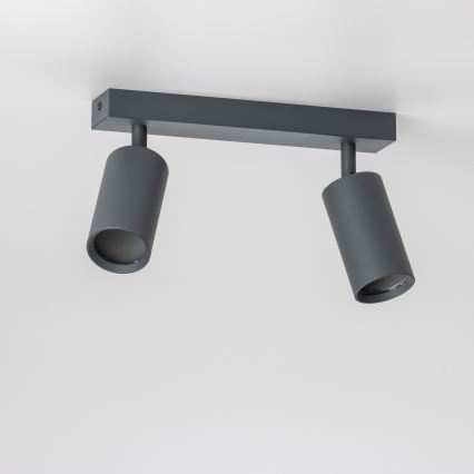 Brilagi - LED RGBW Ρυθμιζόμενο σποτ SELE 2xGU10/4,8W/230V 3000K ανθρακί + τηλεχειριστήριο