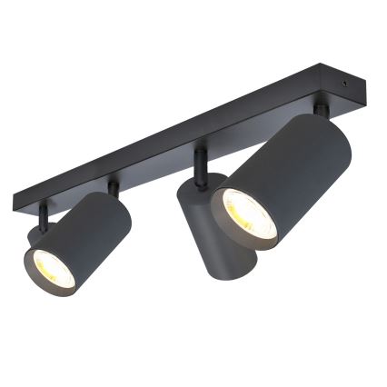 Brilagi - LED RGBW Ρυθμιζόμενο σποτ φωτιστικό SELE 4xGU10/4,8W/230V 3000K ανθρακί + τηλεχειριστήριο
