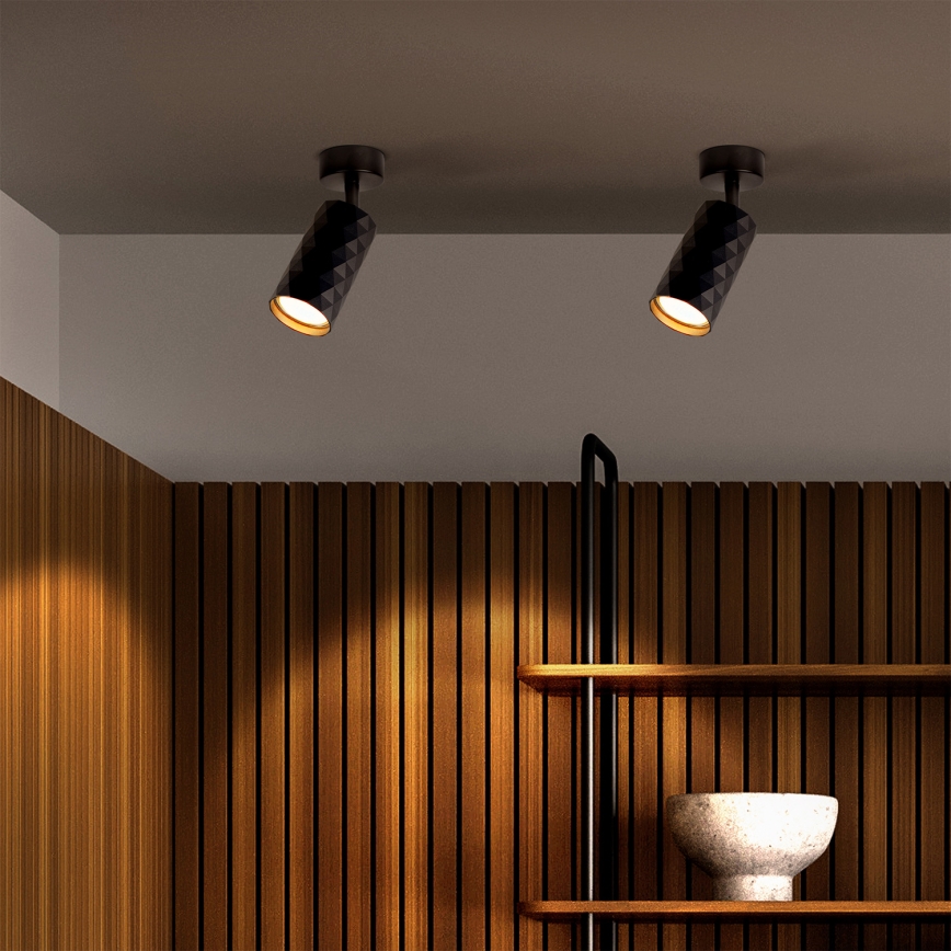 Brilagi - Ρυθμιζόμενο σποτ LED RGBW SELE DIAMANT 1xGU10/6W/230V 3000K Wi-Fi μαύρο