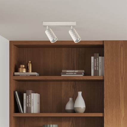 Brilagi - LED RGBW ρυθμιζόμενο σποτ φωτιστικό SELE DIAMANT 2xGU10/4,8W/230V 3000K λευκό + τηλεχειριστήριο