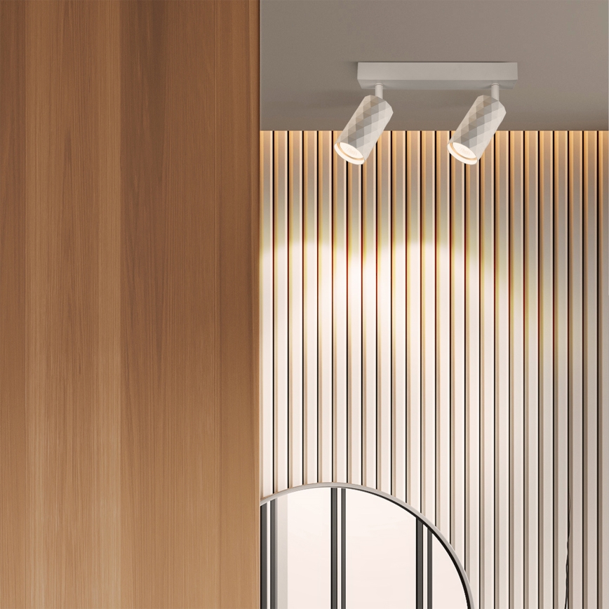 Brilagi - LED RGBW ρυθμιζόμενο σποτ φωτιστικό SELE DIAMANT 2xGU10/6W/230V 3000K λευκό + τηλεχειριστήριο